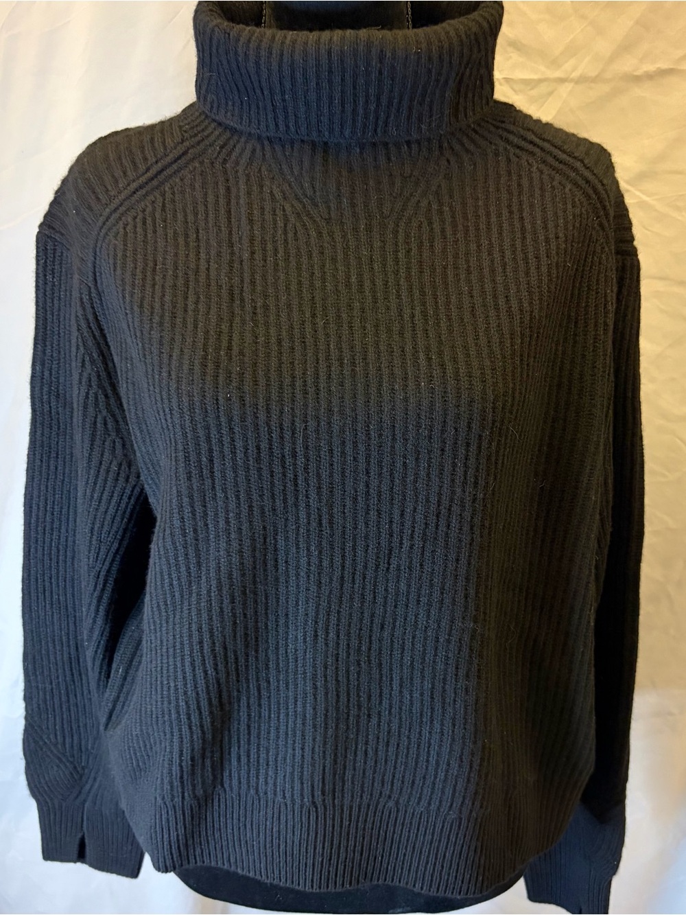 rag & bone Cashmere Women’s Black Turtleneck Ribbed Sweater